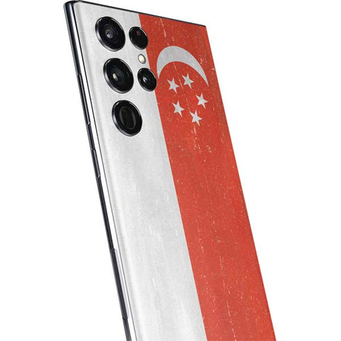 Singapore Flag Distressed Galaxy S22 Ultra Skin
